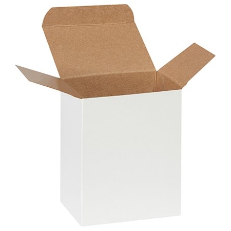 Bsc Preferred 4 x 3 x 5'' White Reverse Tuck Folding Cartons, 250PK RT8SCW